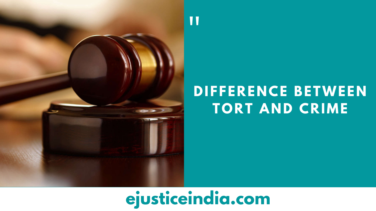 Difference between tort and crime